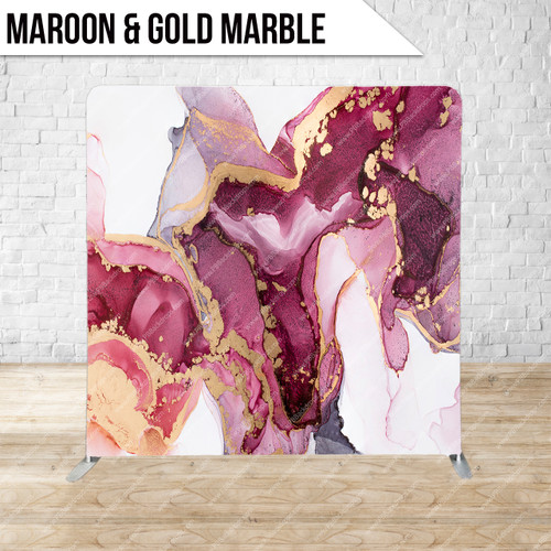 Pillow Cover Backdrop  (Maroon and Gold Marble)
