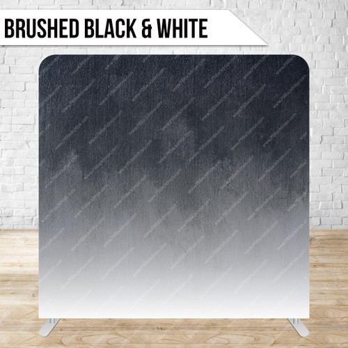 Pillow Cover Backdrop  (Brushed Black and White)