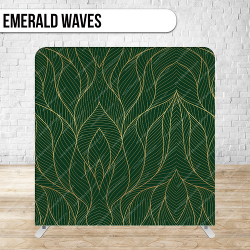 Pillow Cover Backdrop  (Emerald Waves)