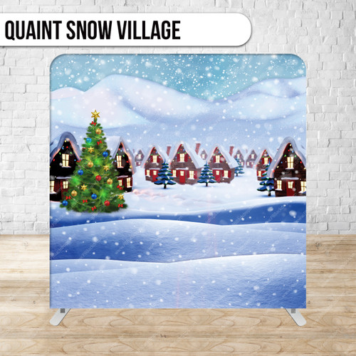 Pillow Cover Backdrop (Quaint Snow Village)