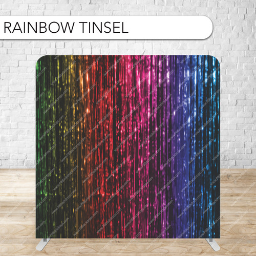 Pillow Cover Backdrop (Rainbow Tinsel)