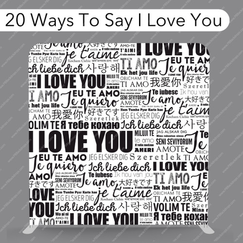 Pillow Cover Backdrop (20 Ways To Say I Love You)