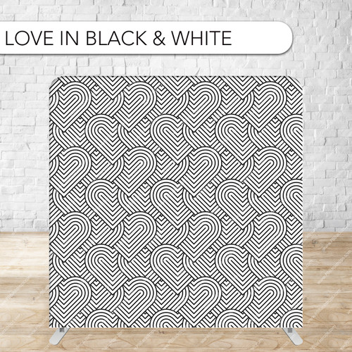 Pillow Cover Backdrop (Love In Black And White)