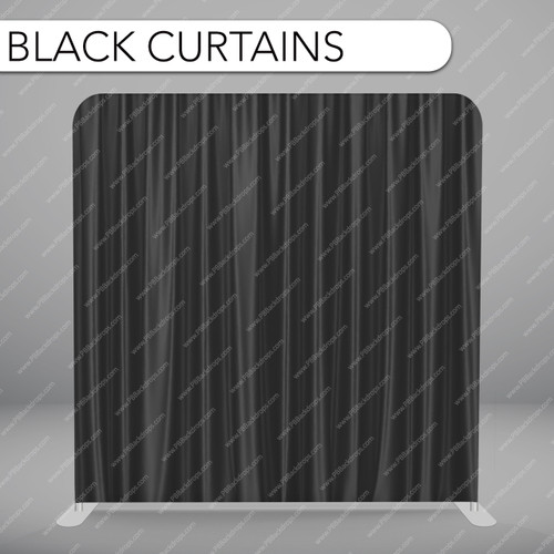 Pillow Cover Backdrop (Black Curtains)