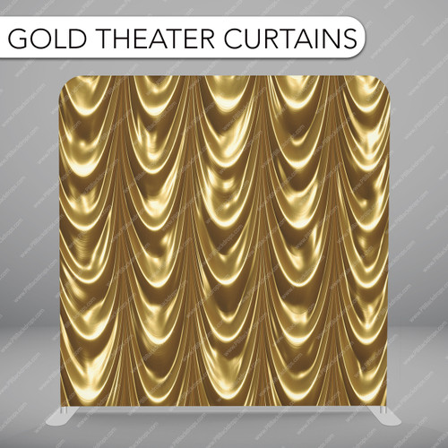 Pillow Cover Backdrop (Gold Theater Curtains)