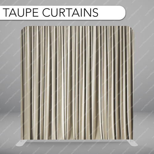 Pillow Cover Backdrop (Taupe Curtains)