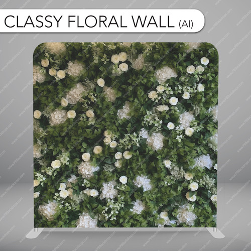 Pillow Cover Backdrop (Classy Floral Wall)