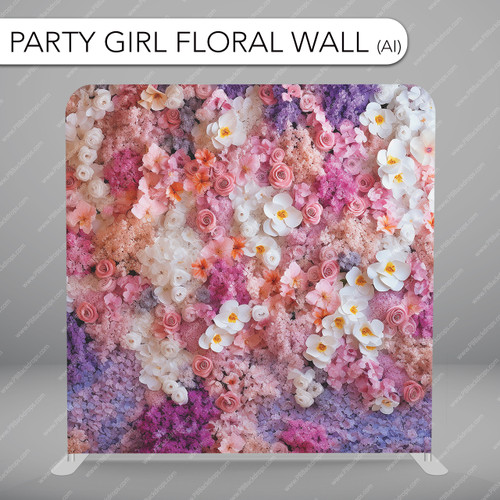 Pillow Cover Backdrop (Party Girl Floral Wall)