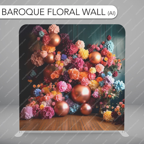 Pillow Cover Backdrop (Baroque Floral Wall)