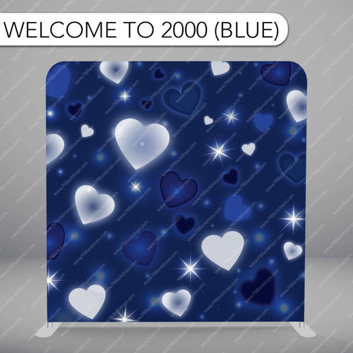 Pillow Cover Backdrop (Welcome to 2000 Blue)