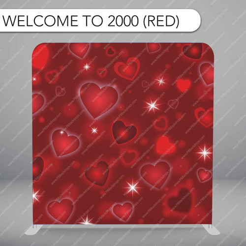 Pillow Cover Backdrop (Welcome to 2000 - Red)