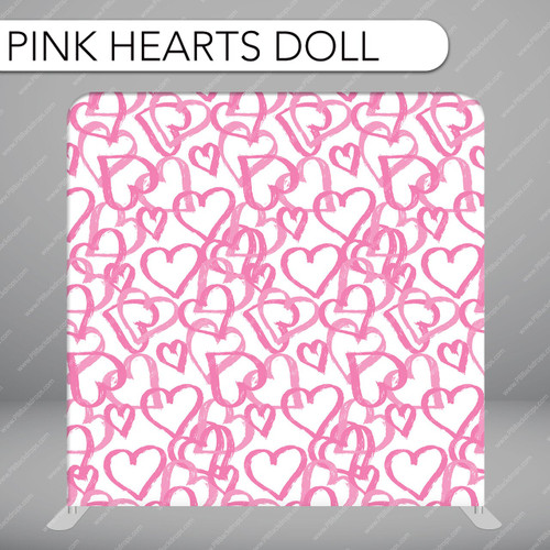 Pillow Cover Backdrop (Pink Hearts Doll)