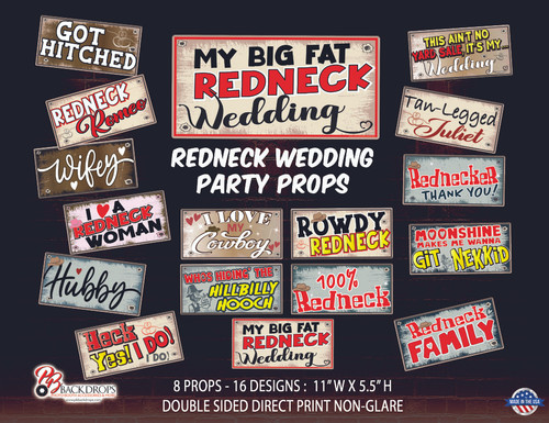 My Big Fat Red Neck Wedding Prop Bundle