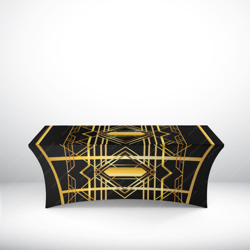 6ft Spandex Fabric Table Cover with Zipper in back (Gatsby Style)