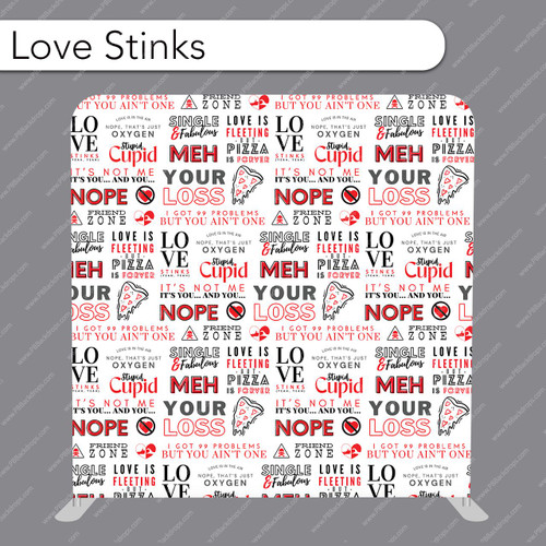 Pillow Cover Backdrop (Love Stinks)