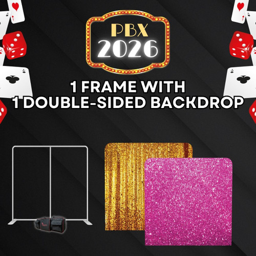 PBX 2026 - 1 Pillow Cover Frame, 1 Double-sided Backdrop, + Over-sized Bases & Deluxe Bag