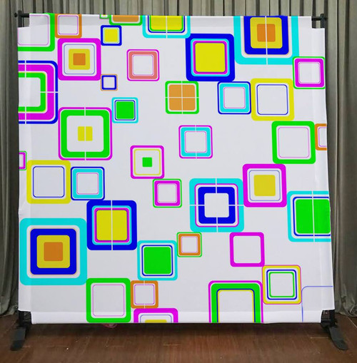 8x8 Printed Tension fabric backdrop - Colorful Squares | PB Backdrops