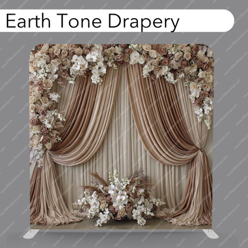 Pillow Cover Backdrop (Earth Tone Drapery)