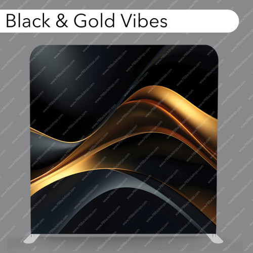 Pillow Cover Backdrop (Black & Gold Vibes)