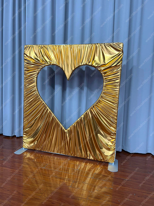 Open Heart Stand with Shiny Fabric