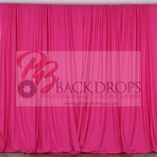 10 ft x 10 ft Polyester Professional Backdrop Curtains Drapes Panels -Fuschia