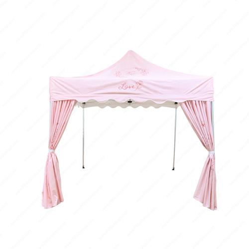 10x10 Tent with Scalloped Valances and Curtains (40mm tubes)