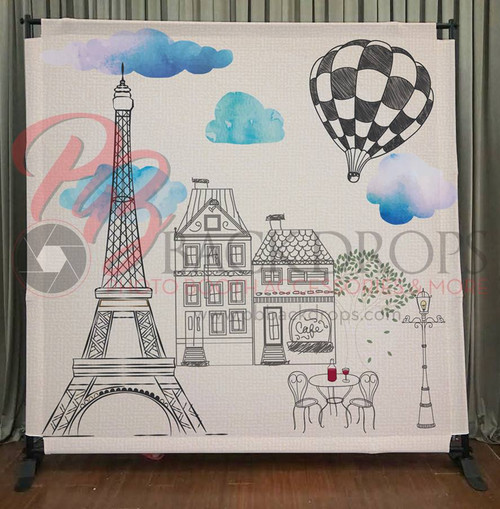 8x8 Printed Tension fabric backdrop - Paris | PB Backdrops
