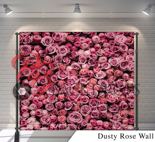 8x8 Printed Tension fabric backdrop - Dusty Rose Wall | PB Backdrops