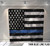 Pillow Cover Backdrop  (Thin Blue Line Flag)