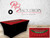 6ft Spandex Fabric Table Cover with Zipper in back (Black Jack -red top with black bottom)