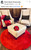 Fluffy Round Event Rugs Soft 5ft Circle Red Black and White Rugs