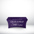 4ft Spandex Fabric Table Cover with Zipper in back (purple with white lettering)