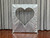 Open Heart Stand with Shiny Fabric