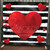 Single-sided Pillow Cover Backdrop  - Black White Stripe Hearts | PB Backdrops