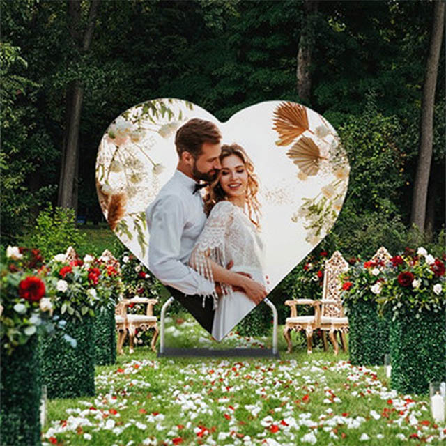 Heart-shaped backdrops