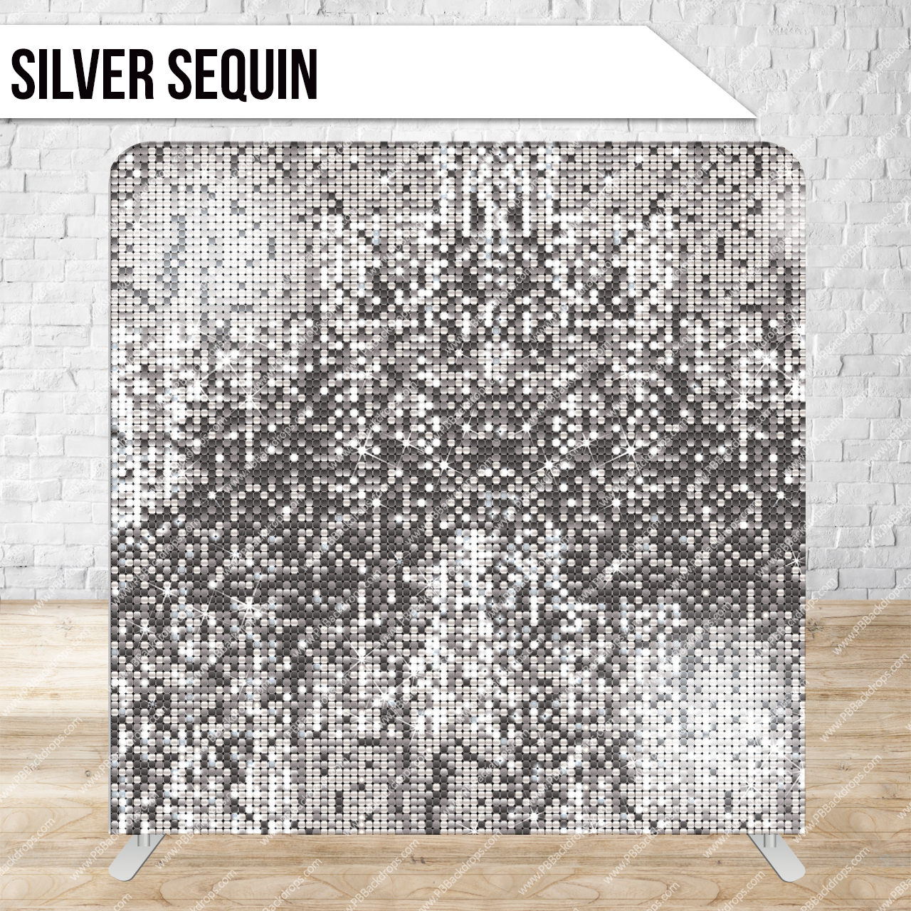 pillow backdrop ( Silver Sequins) - PB Backdrops
