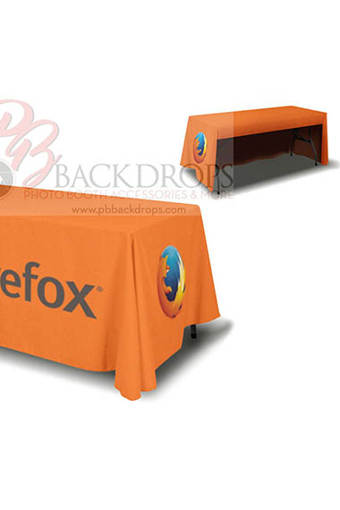 6ft Table Cover 4-sided (Open Back)