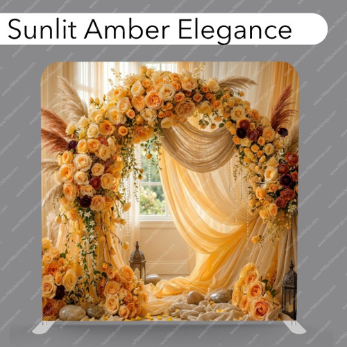 Pillow Cover Backdrop (Sunlit Amber Elegance) - PB Backdrops