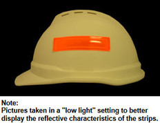 Orange Reflective Strips for Hard Hats Pic 1