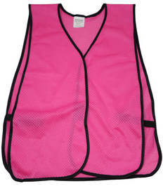 Hot Pink Soft Mesh Plain Safety Vests