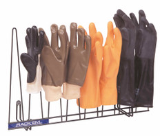 Glove Rack, Dark Green PVC-Coated for high moisture & chemicals, Holds 4 Pairs
