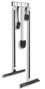 16 inch Utility / Sanitation Rack, (5) 2 inch Hooks - Black