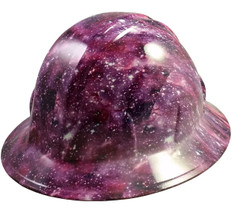 Galaxy Design Hydro Dipped Hard Hats Full Brim Style ~ Oblique View