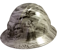 United We Stand Design Hydro Dipped Hard Hats Full Brim Style ~ Oblique View