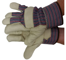 Premium Pigskin Gloves w/ Thinsulate Lining Safety Cuffs Pic 1