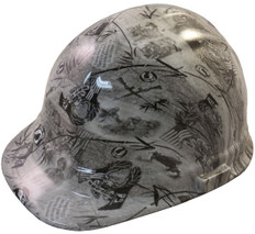 POW Gray Hydro Dipped Hard Hats ~ Oblique View