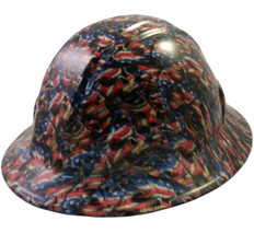 Patriot Skulls Hydro Dipped Hard Hats ~ Oblique View