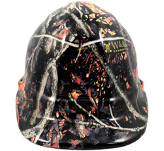 Wildfire Camo Hydro Dipped Hard Hats ~ Front View