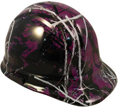 Muddy Girl Purple Hydro Dipped Hard Hats ~ Oblique View