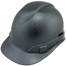 Carbon Fiber Design Hydro Dipped Hard Hats ~ Oblique View